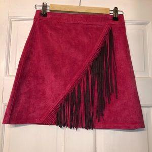 Boohoo fringe skirt